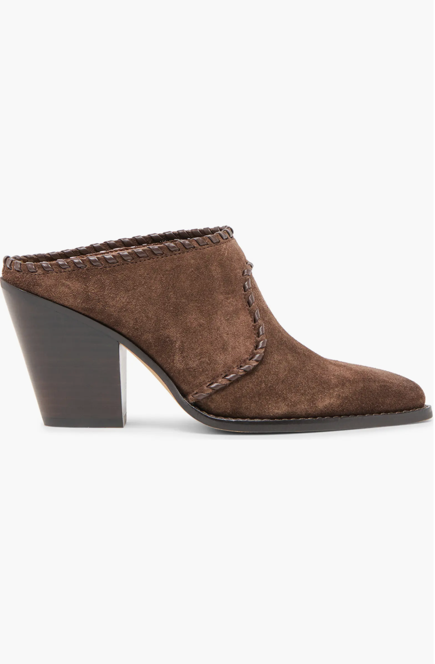 Jolyn mules - dark brown suede