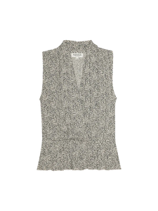 Nina Wrap Front Top - winter pebble