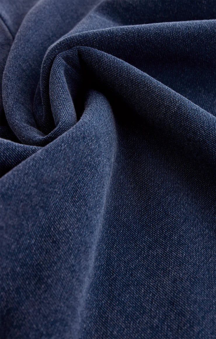Circuit knit denim sweatshirt - indigo