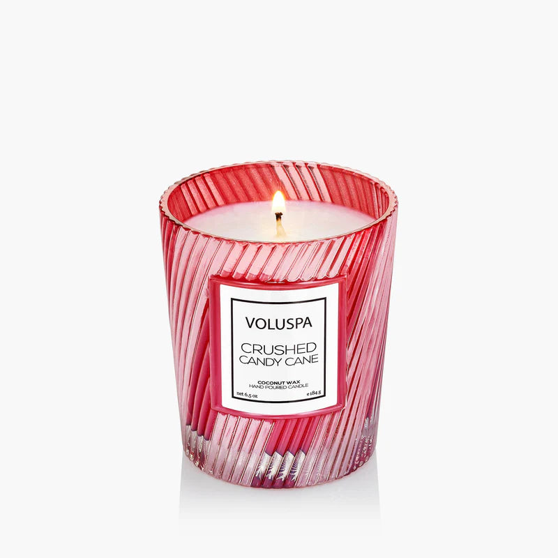 Crushed candy cane classic candle