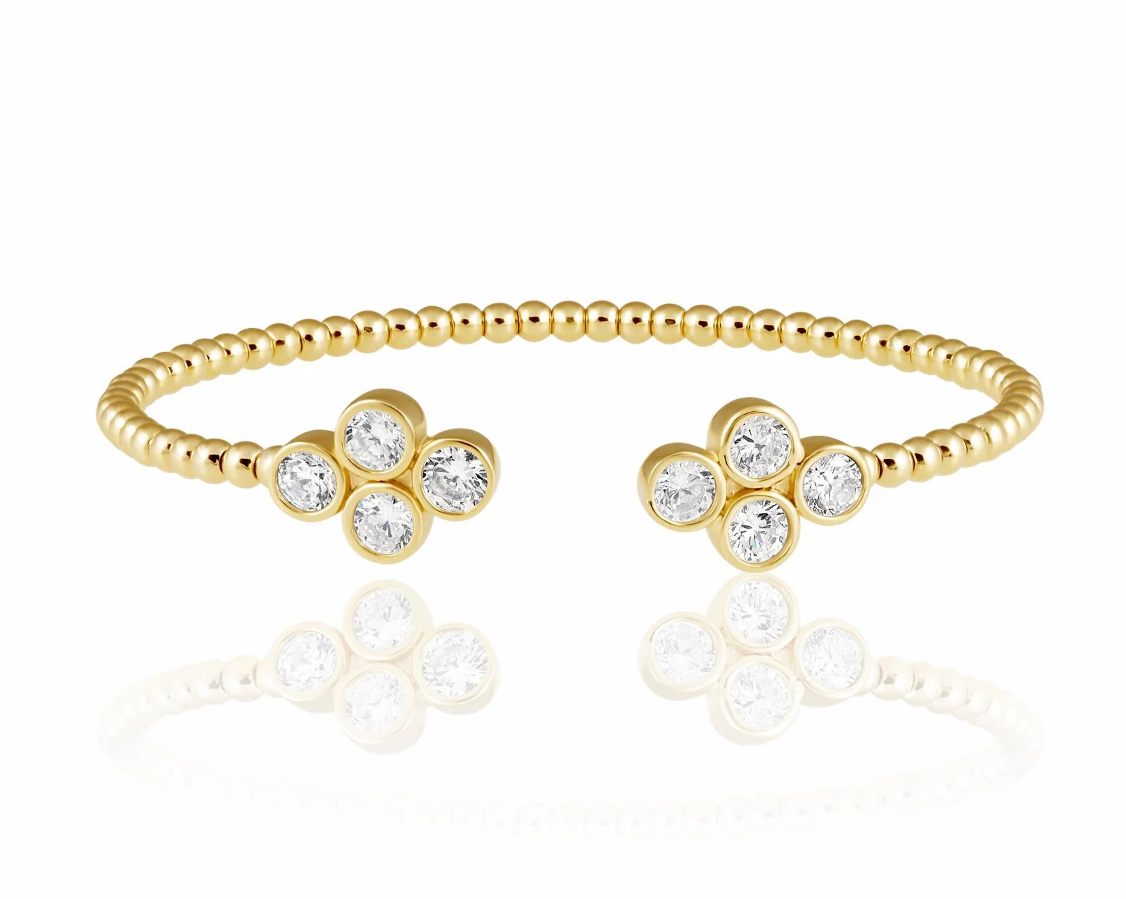 Oriana flower cuff - gold