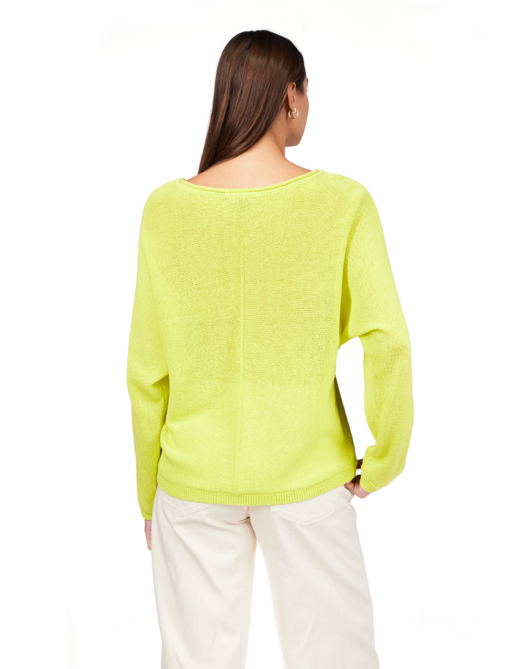 Easy knitwear top - desert lime