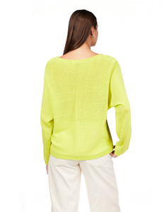 Easy knitwear top - desert lime