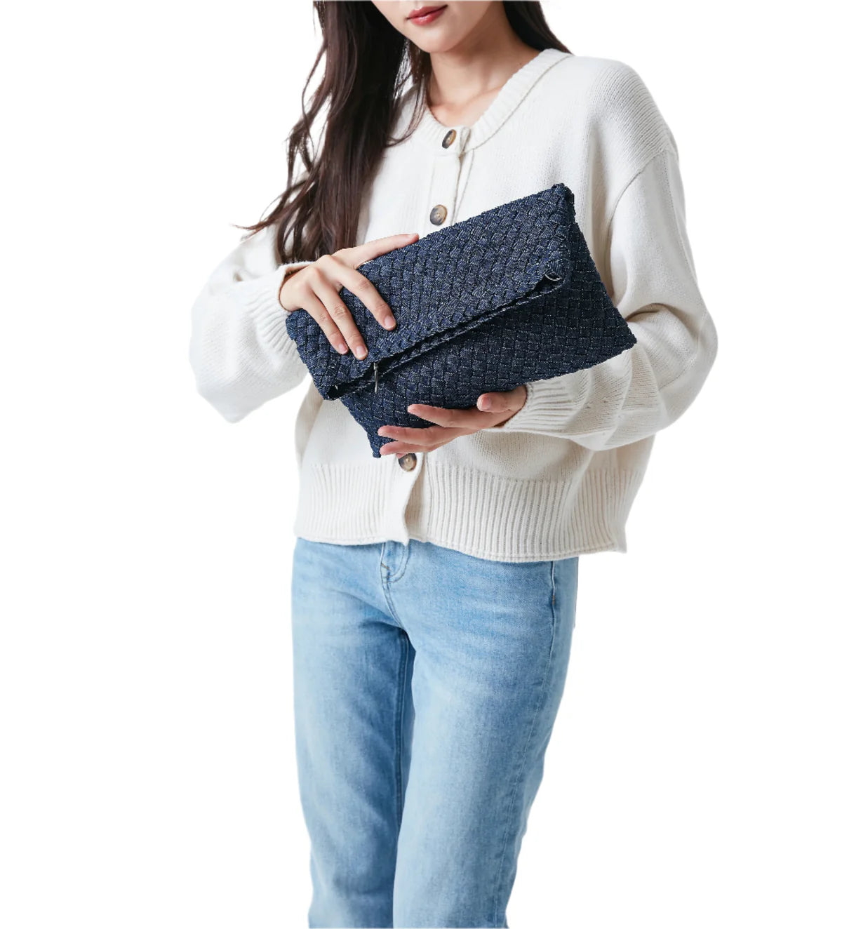 Val convertible woven crossbody - indigo