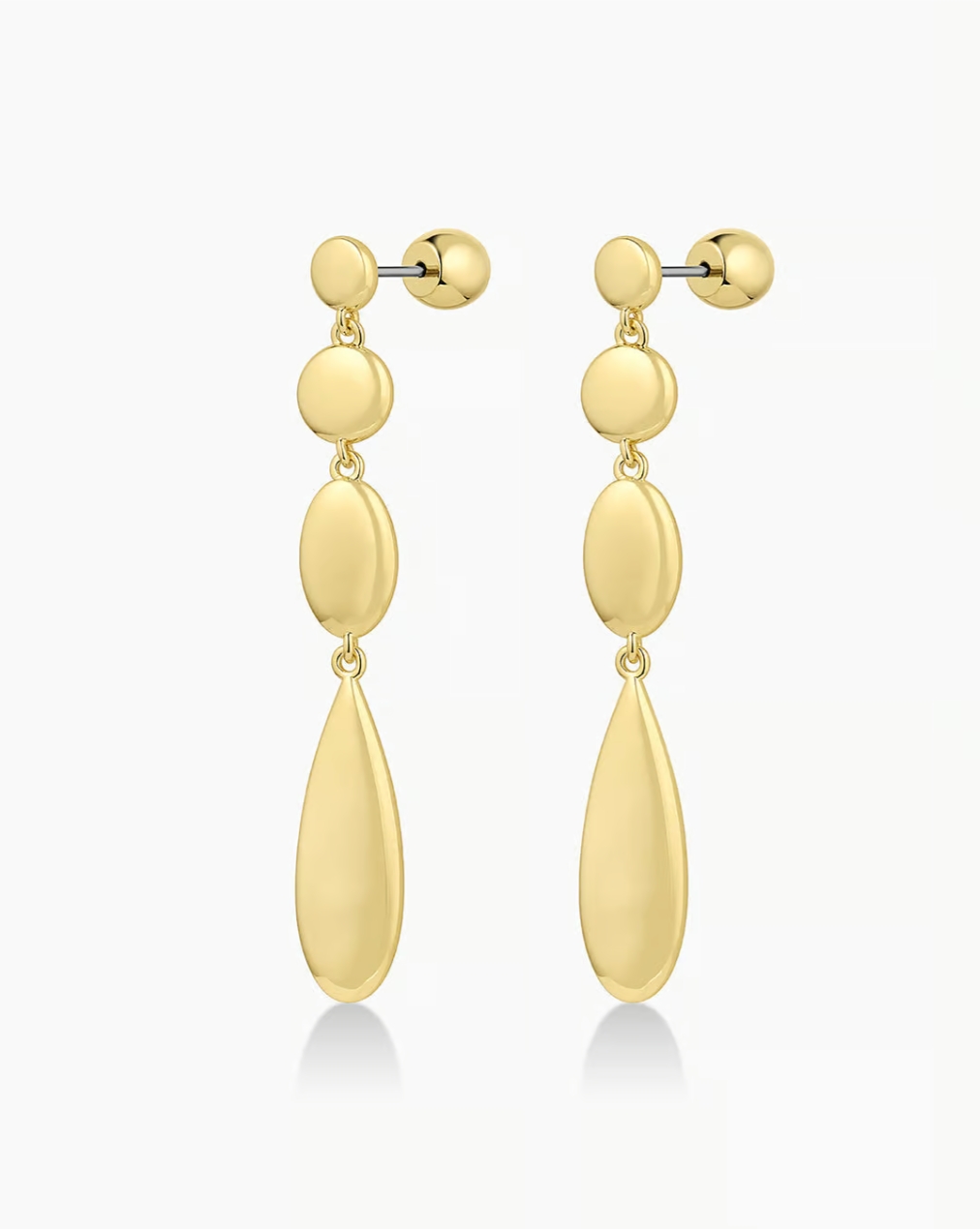 Preston drop earrings - gold