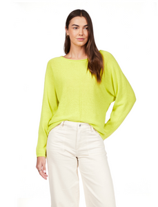 Easy knitwear top - desert lime