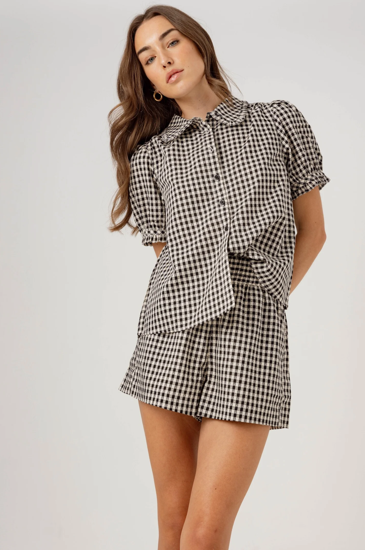 Virginie shirt - black gingham