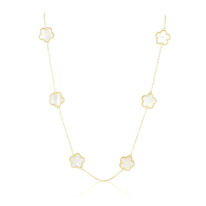 Adeline clover necklace - mother of pearl