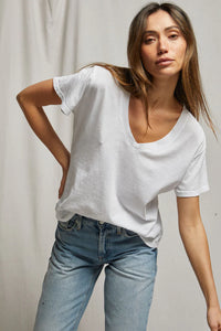 Hendrix v-neck tee - white