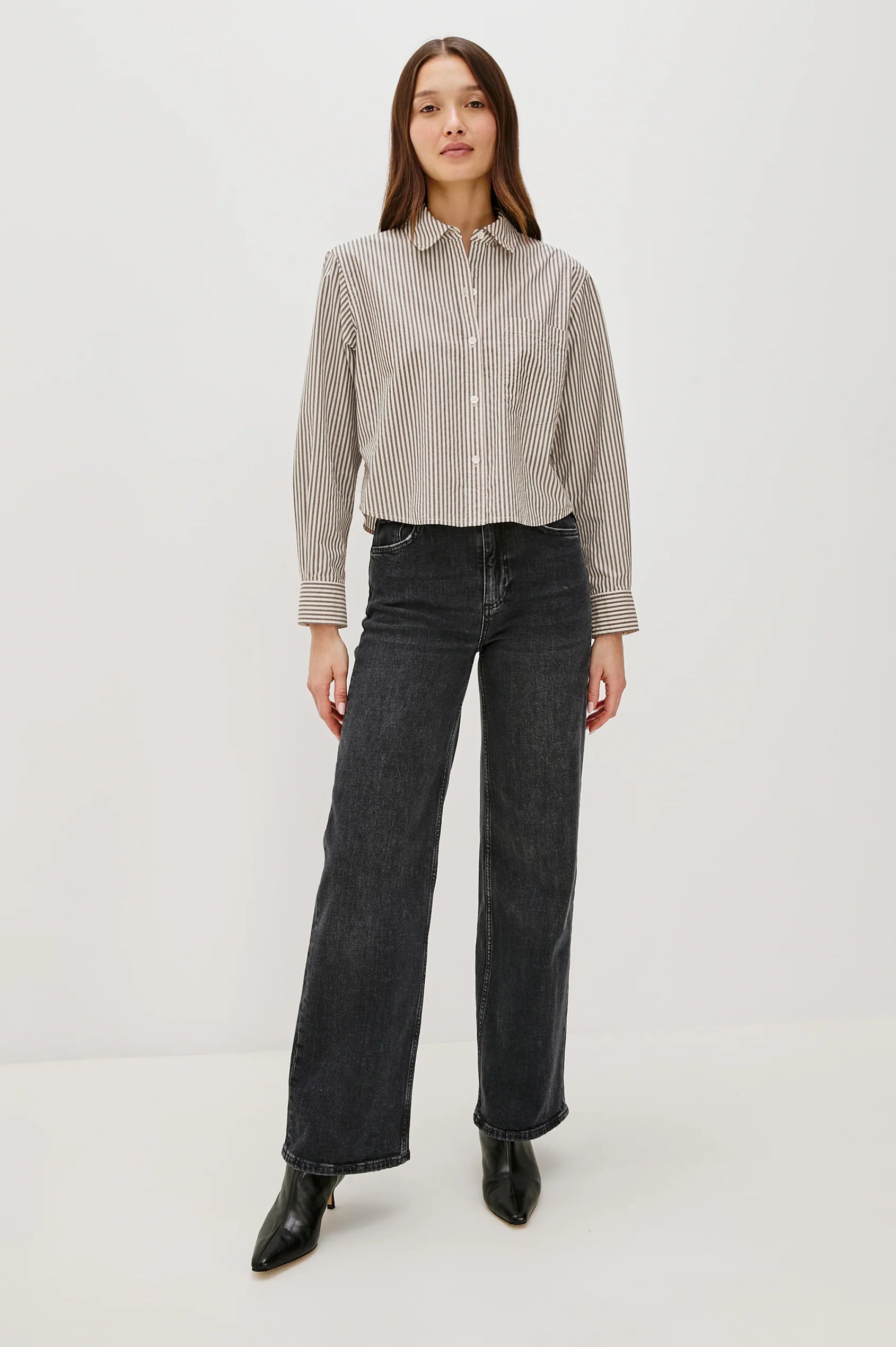 Ramy shirt - noir stripe