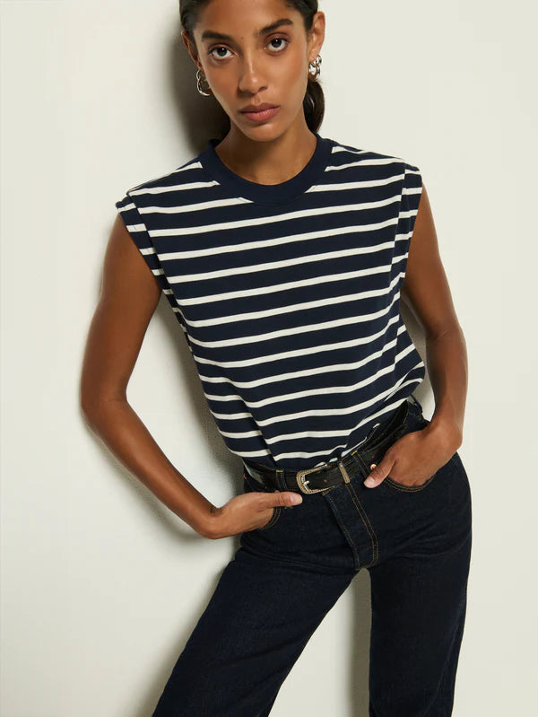 Marina Muscle Tee - playa stripe