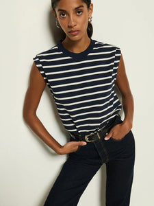 Marina Muscle Tee - playa stripe