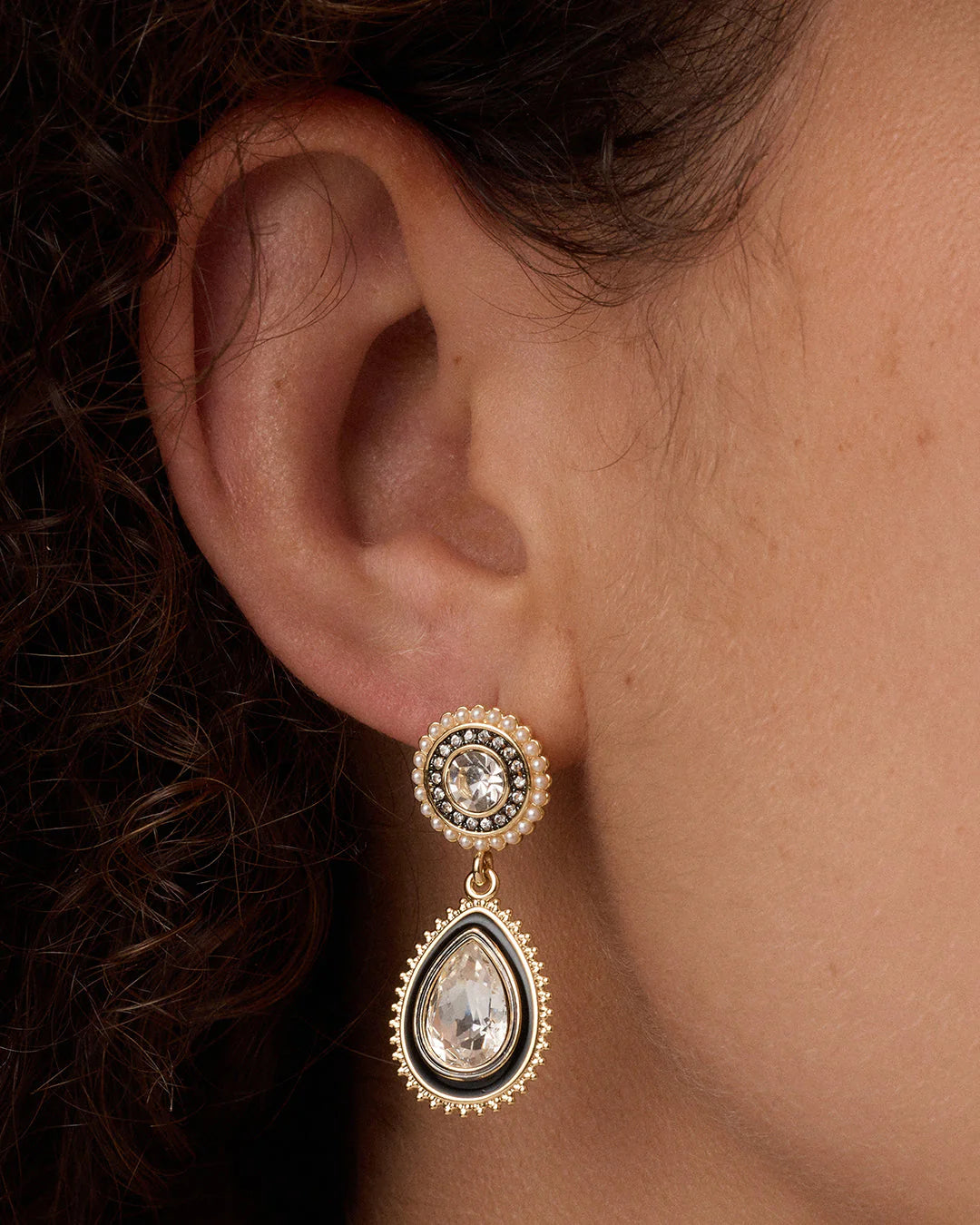 Vintage drop earrings - gold