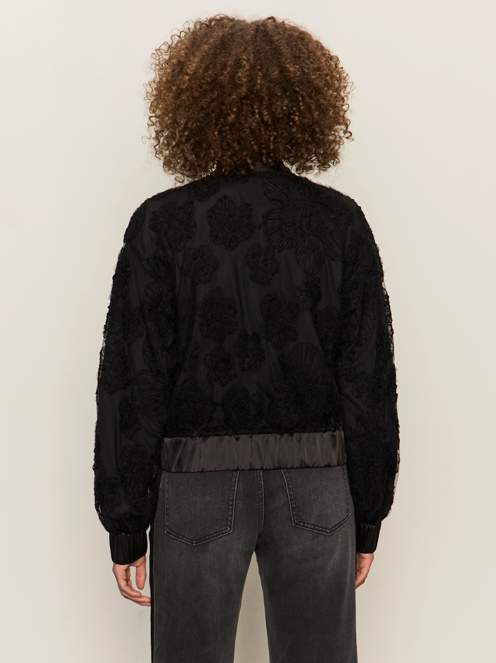 Rosy party bomber - black