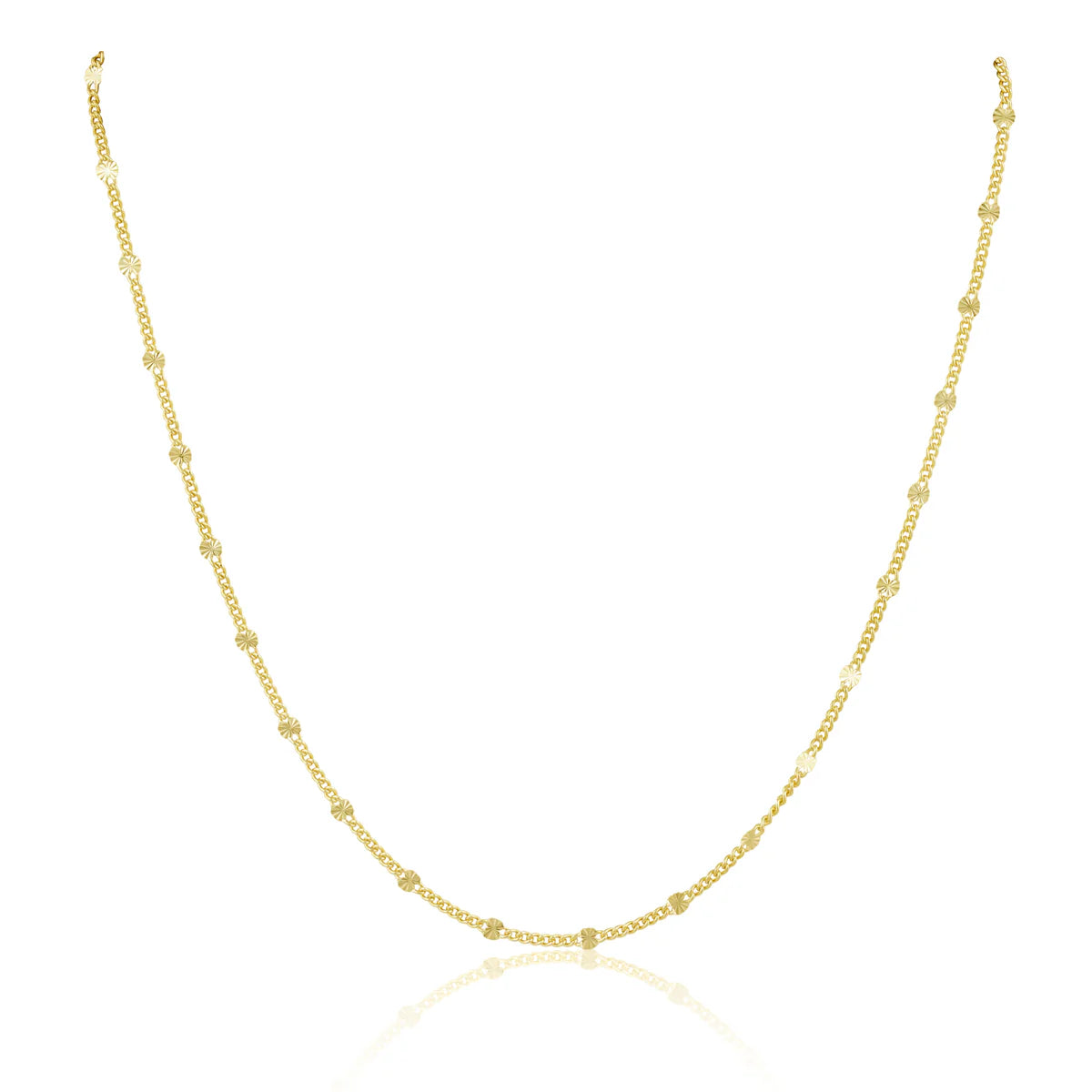Daisy chain necklace (16") - gold