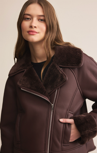Locklin sherpa jacket - chocolate cherry