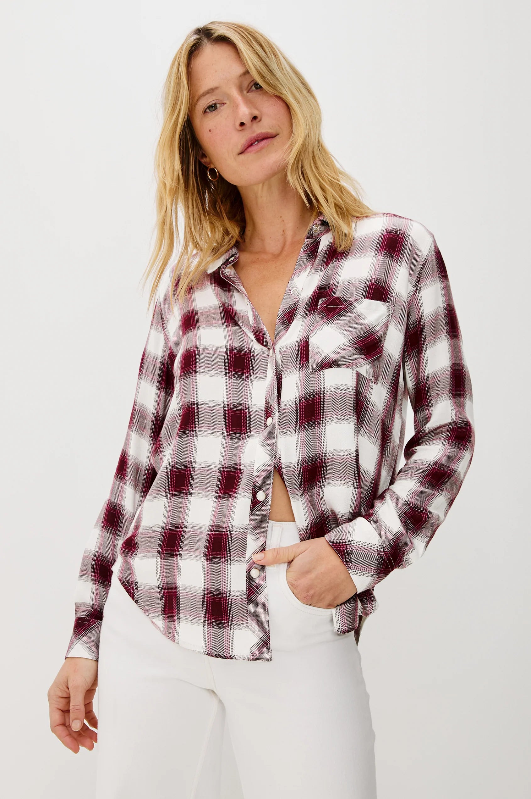 Hunter shirt - rasberry wine