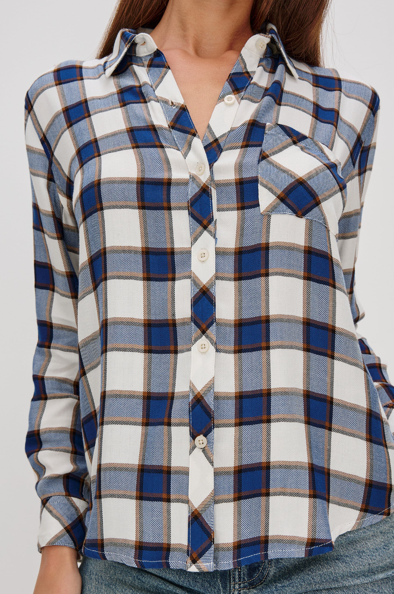 Hunter shirt - golden cobalt