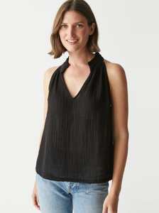 Viola gauze tank - black