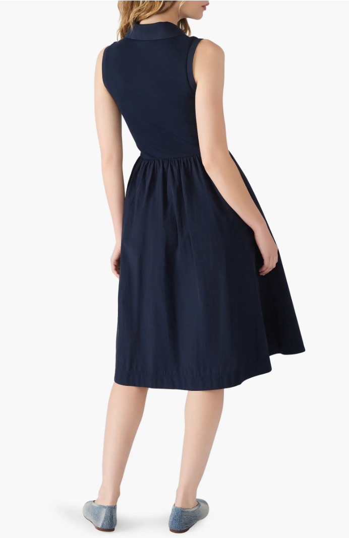 Auden mixed media sleeveless - midnight