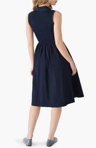 Auden mixed media sleeveless - midnight