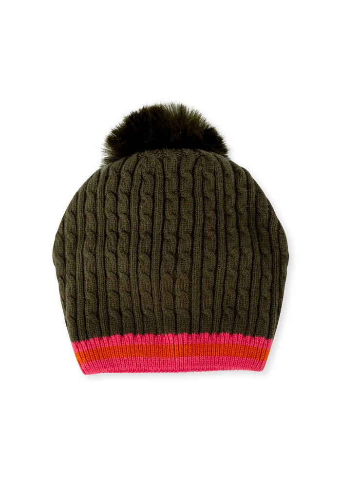 Cable beanie with pom - showoff