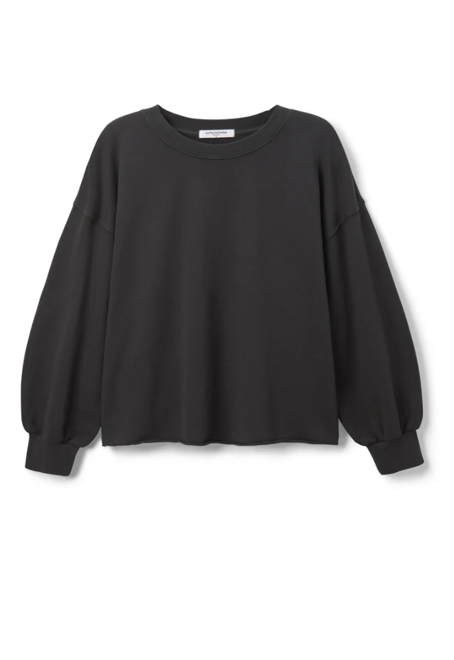 Zayne french terry pullover sweatshirt - vintage black