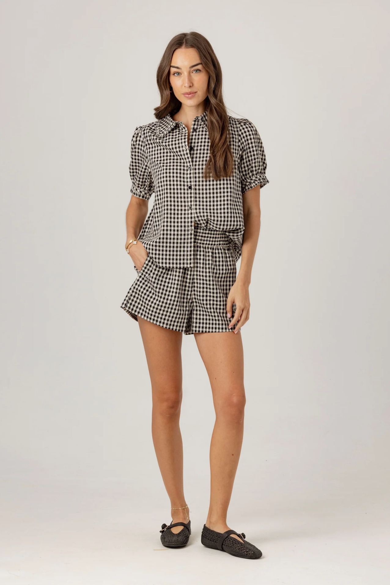 Virginie shirt - black gingham