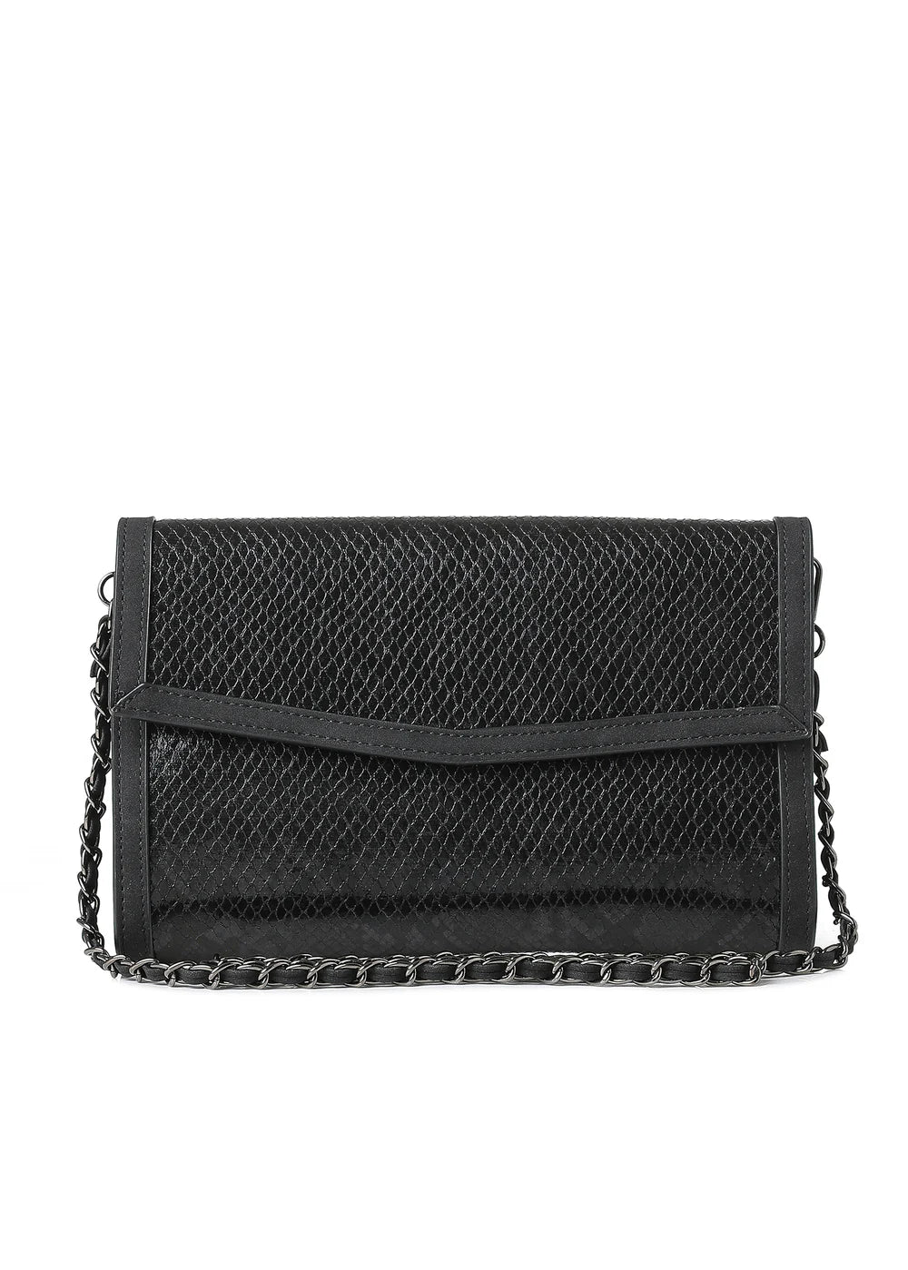 Beth clutch - black python