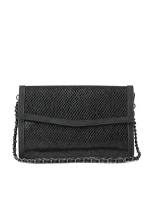 Beth clutch - black python