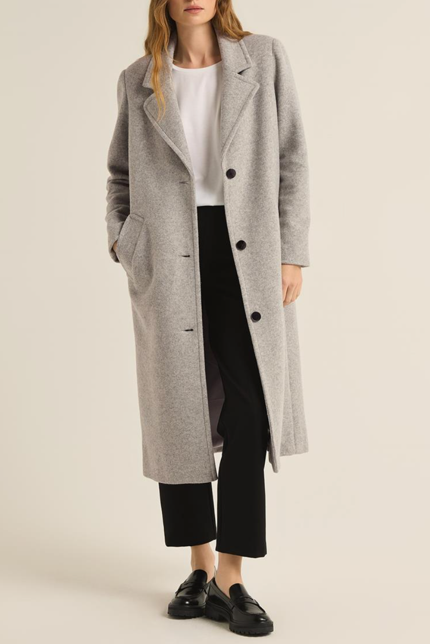 Conway Plush Coat - classic heather grey