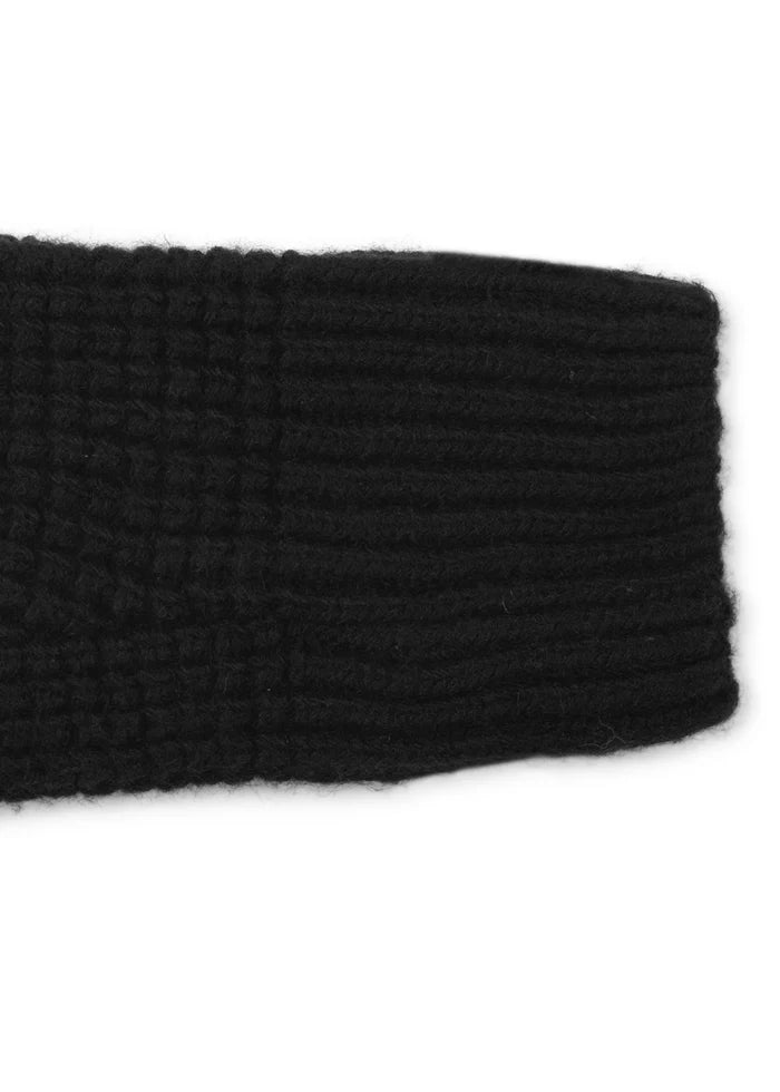 Texting waffle mitten - black