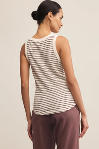 The Perfect Striped Tank - sandalwood