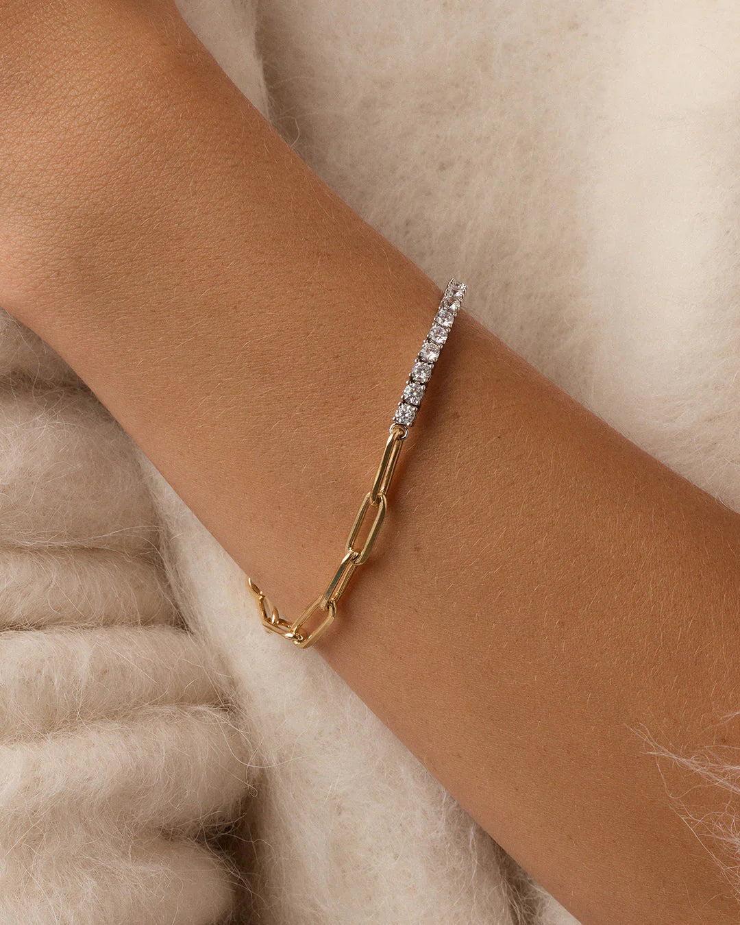 Florence tennis chain bracelet - gold