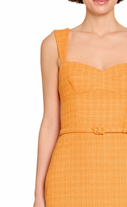 Calabasas dress - orange tweed
