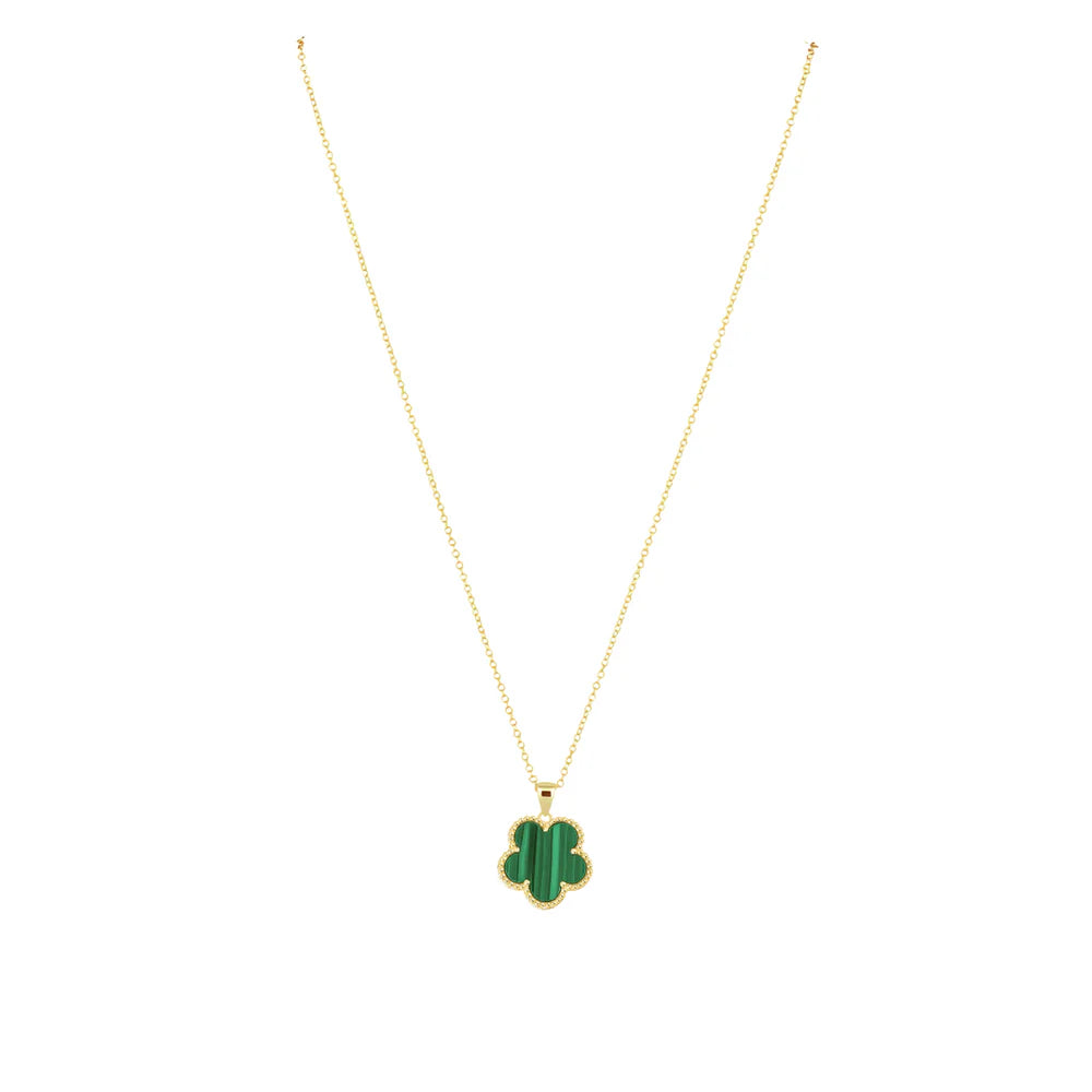 Adeline pendant necklace - malachite green
