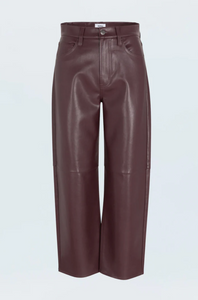 Jett high rise bowed straight pant - cabernet