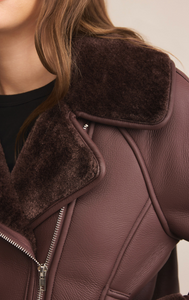 Locklin sherpa jacket - chocolate cherry