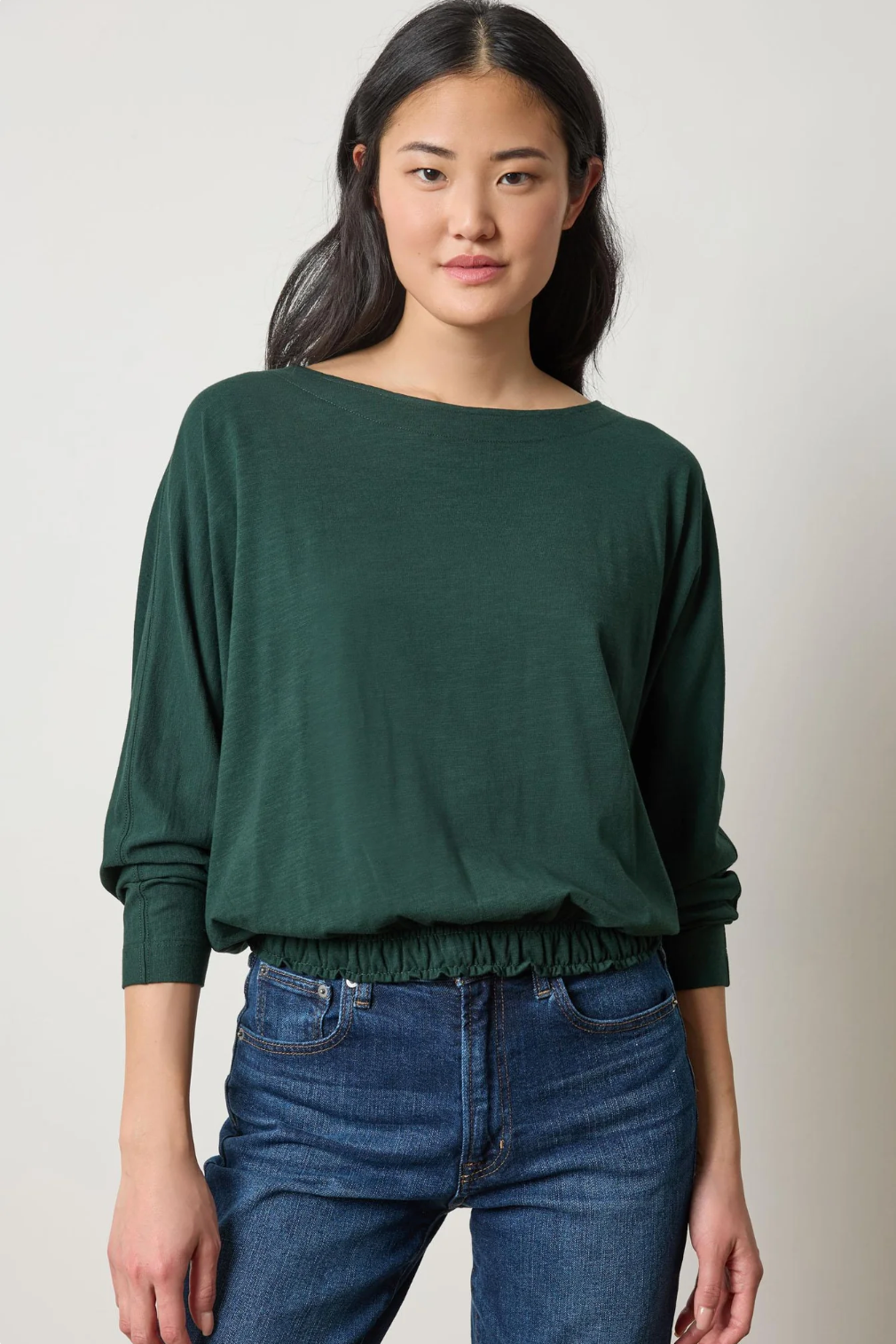 Elastic Hem Dolman Boatneck (PA3051) - spruce