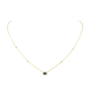 Nora emerald necklace - gold