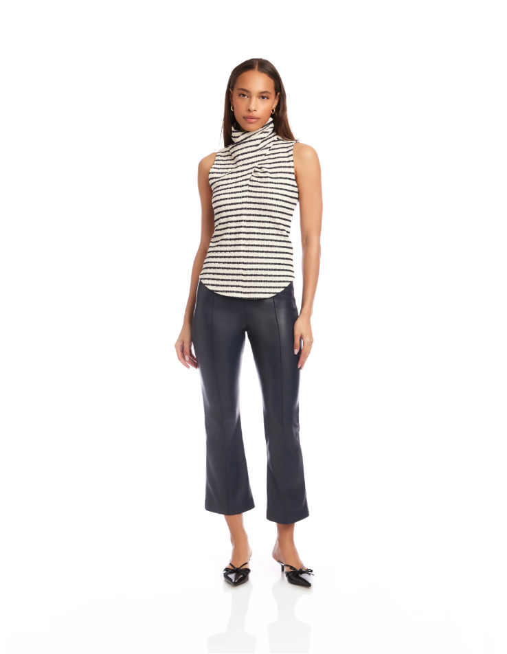 Abbey Turtleneck Tank - stripe