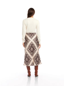Mia bias skirt - print