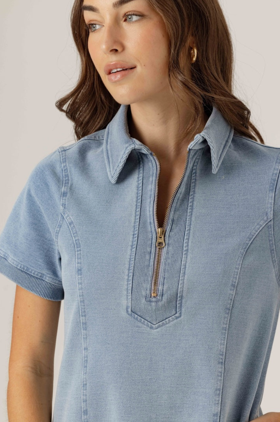 Claudine dress - light wash