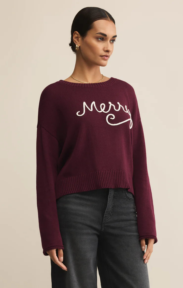 Sienna Merry Sweater - merlot