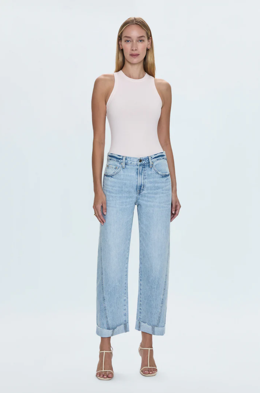 Kacey mid rise cuffed straight jeans - berkeley