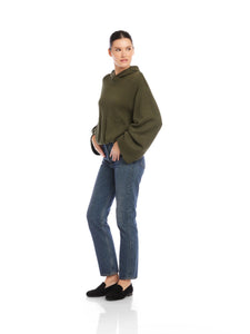Makenna bubble sweatshirt - olive
