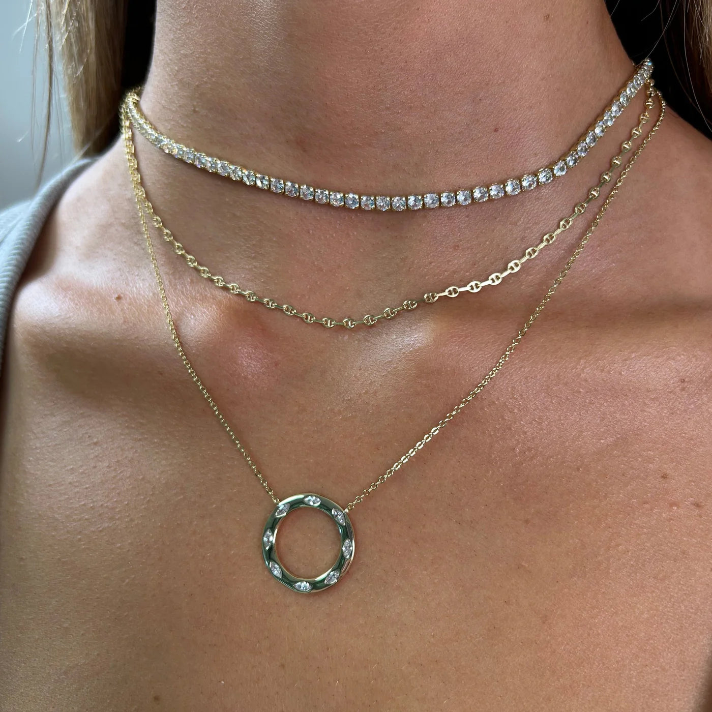 Oasis eternity necklace - gold