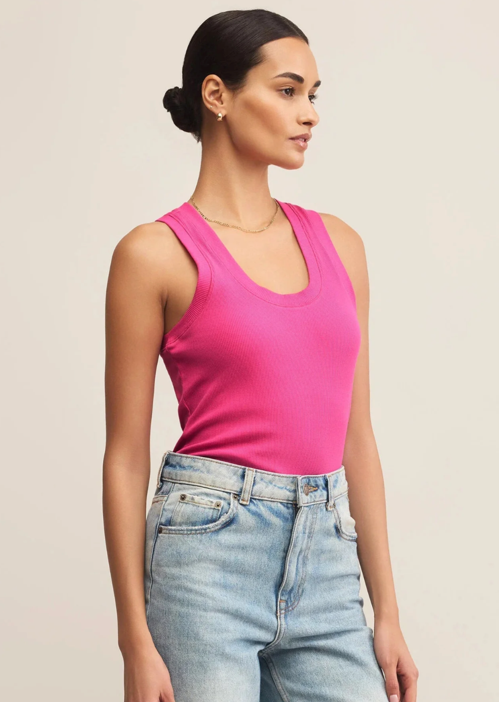 Sirena Rib Tank - island pink