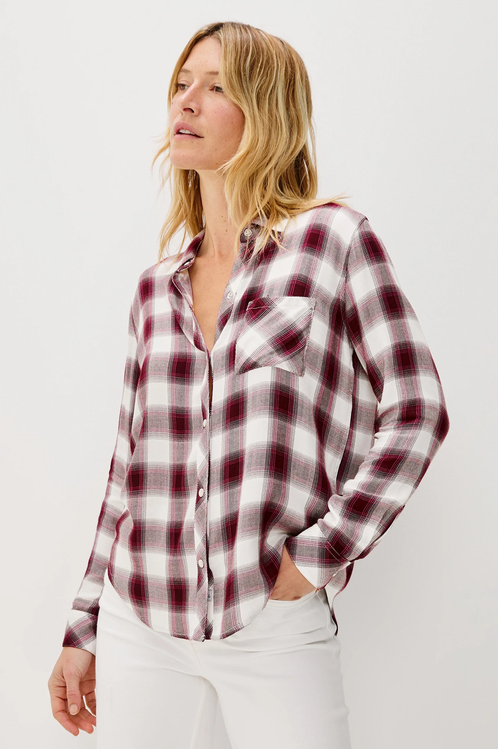 Hunter shirt - rasberry wine