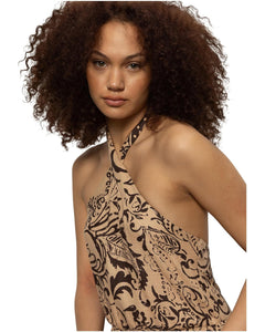 Havana nights halter dress - desert bandana